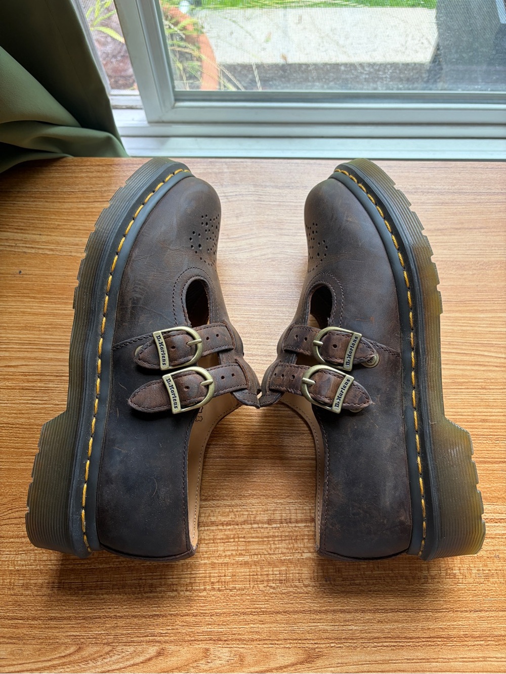 Dr. Martens Brown Double-Buckle Mary Jane Shoes - Picture 6 of 10